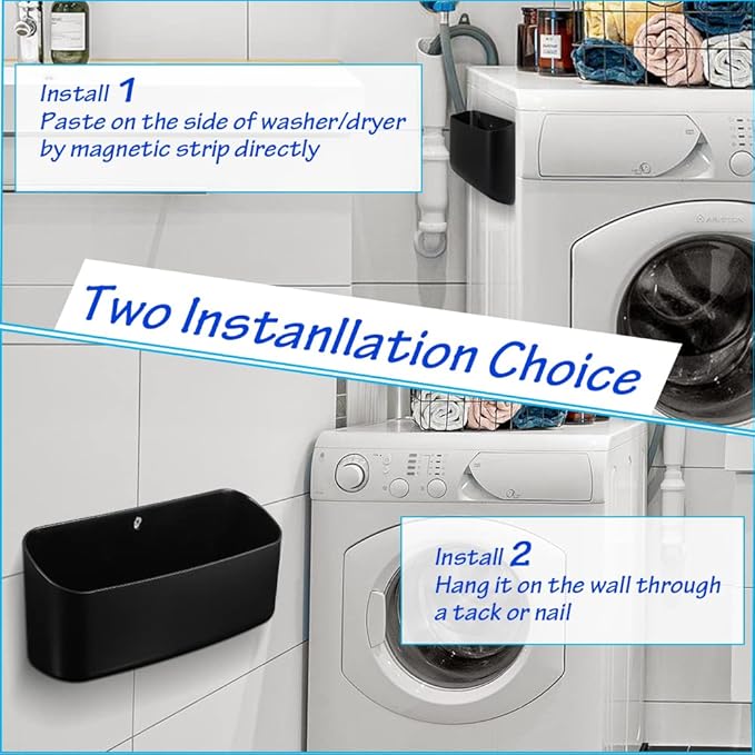 Picowe Magnetic Laundry Storage, Large Lint Holder Bin