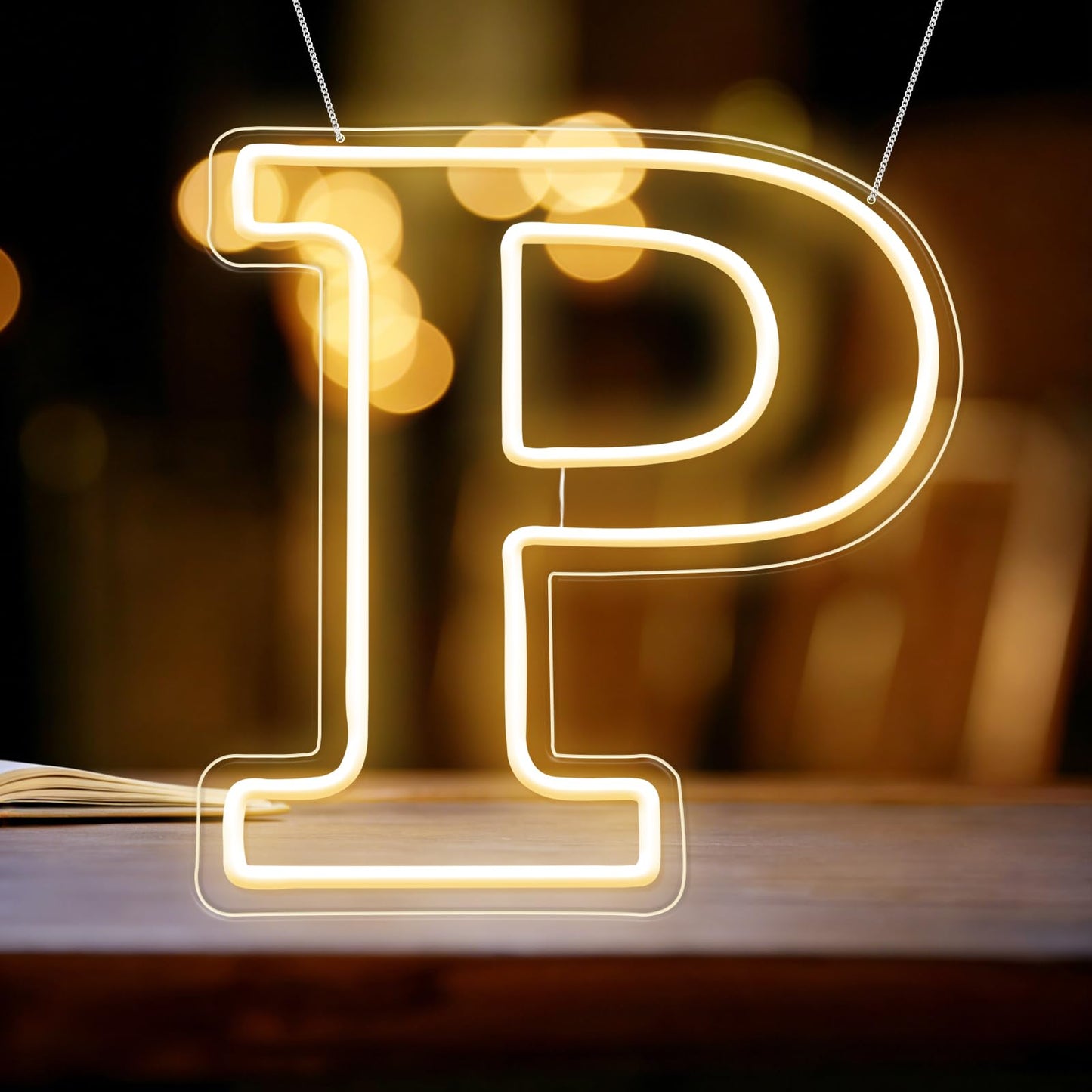 RumonZS Light Up Letters P LED Letters Lights Neon Sign 26 Alphabet 11.4"Decorative Lighted Alphabet for Wedding Party Birthday Bar Christmas Home Decor Letter Lights (Warm White)