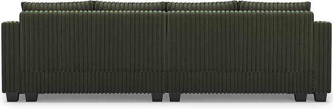 Belffin Sectional Couch with L-Shape Chaise L Shaped Couch with Ottoman