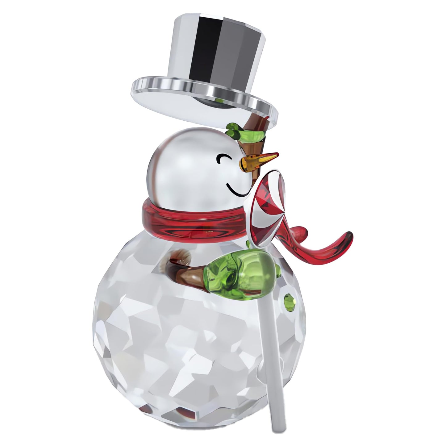 Swarovski 2023 Holiday Cheers Dulcis Snowman Figurine, White and Multi-Coloured Crystals, from The Holiday Cheers Collection