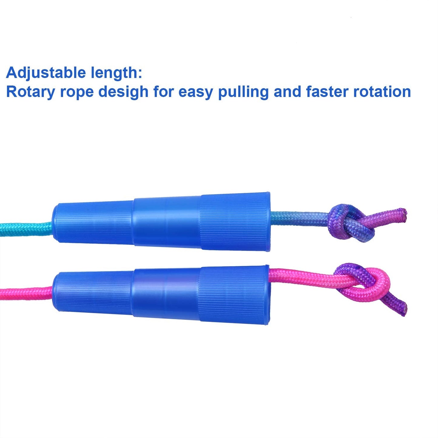 Elcoho 18 Pack Kids Rainbow Jump Rope Set Jumping Ropes Skipping Ropes for Kids Outdoor Fun, Party Favors, 7.2 Feet