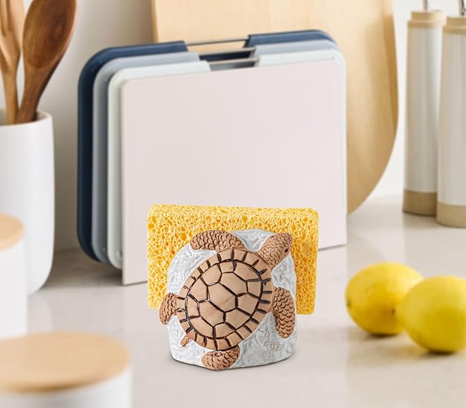 Turtle Kitchen Sponge Holder for Kitchen Sink Ceramic Kitchen Sink Sponge