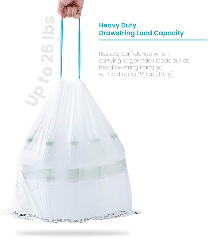 Home Zone Living 2-Pack 8 Gallon Kitchen Trash Bags