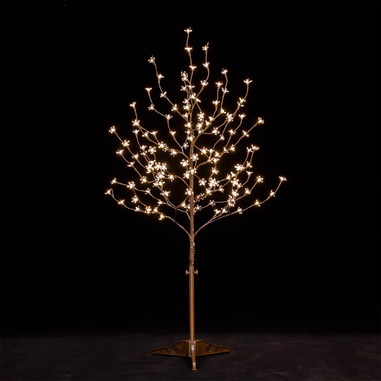 TYBEEU 4ft Lighted Cherry Blossom Tree, 144 Warm White LED, Dimmable, Indoor Outdoor Home Garden Christmas Wedding Holiday Decor