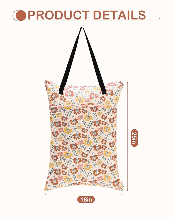 ALVABABY 2 Pack Large Wet Dry Bag Waterproof Hanging Cloth Diaper