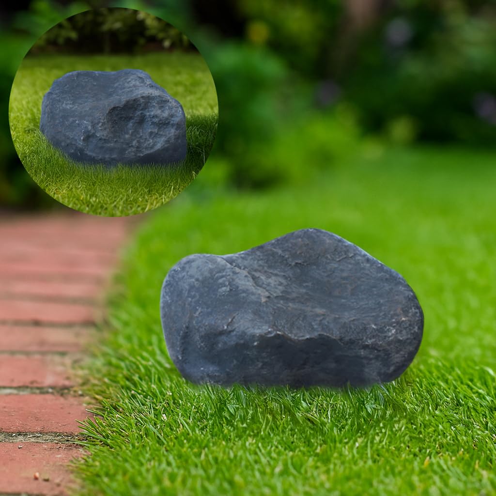 Gardenised Fake Garden Rock Cover Decorative Natural Texture Faux Stone for Outdoor Landscaping Ideal for Hiding Irrigation Valve Water Pump Pipe Electrical Boxes & Cable in Yard or Lawn, Nugget Rock