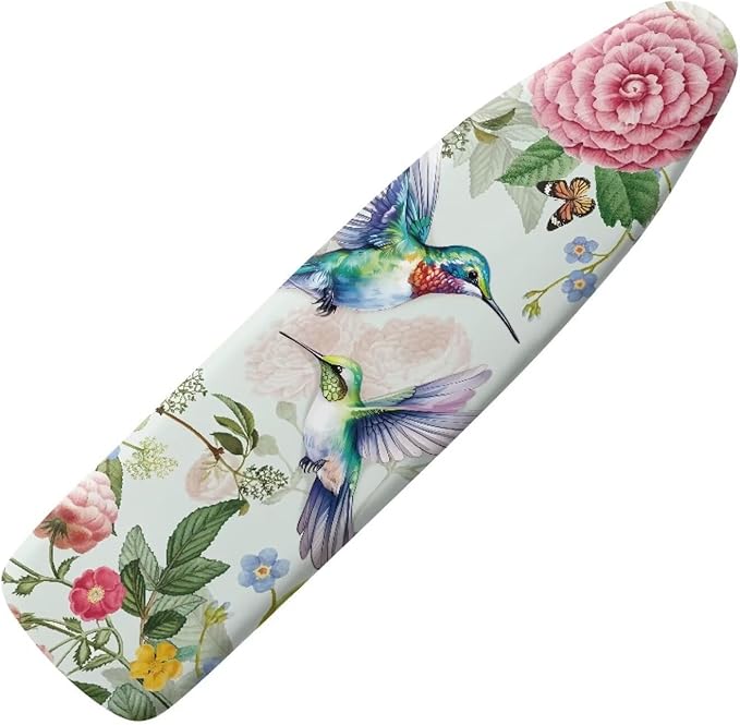 Hummingbird Floral Ironing Board Pad Ironing Board Cover 15" x 54" Scorch