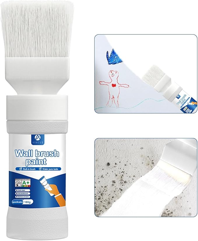 White Interior Wall Paint 6.35 oz, Drywall Repair Paint, Wall Primer