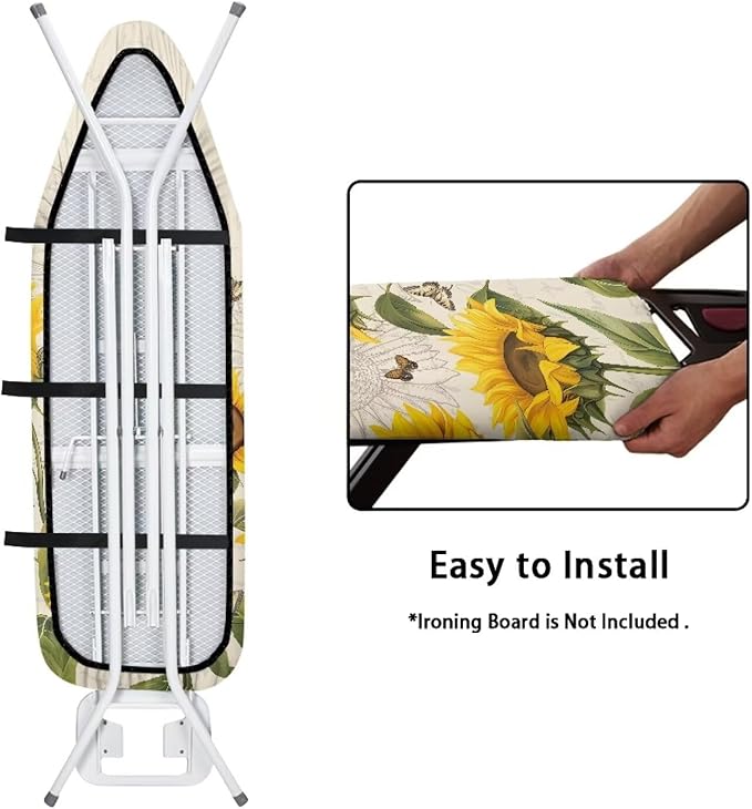 Dragonfly Sunflower Ironing Board Cover and Pad Standard Size Iron Board Covers