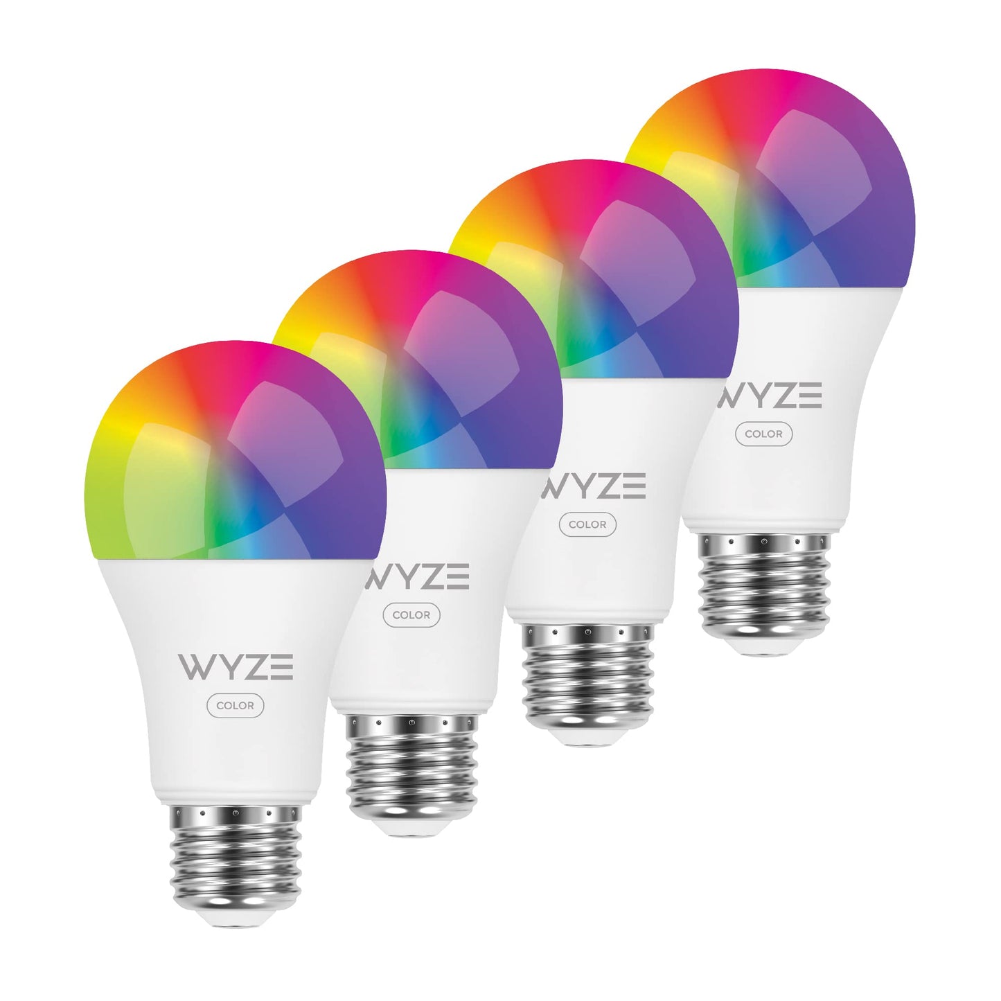 Wyze Bulb Color, 1100 Lumen WiFi RGB and Tunable White A19 Smart Bulb, Works with Alexa and Google Assistant, Two-Pack
