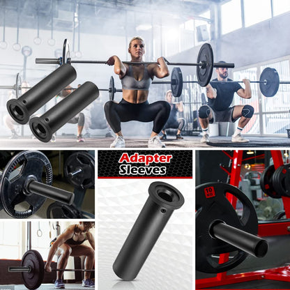 Abnaok Olympic Adapter Sleeve - Converts 1" Standard Weight Plate Posts to 2" Olympic Weight Plate Posts