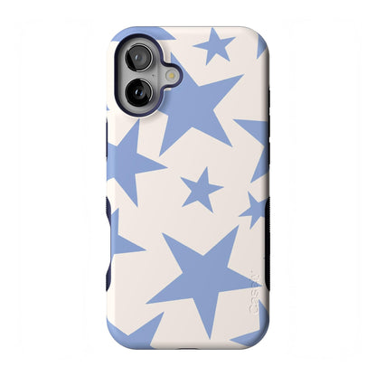 Casely iPhone 16 Plus Case | Blue Stripes | Sunday Best | Compatible with MagSafe | Bold Protective Design