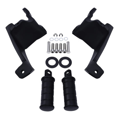 TCT-MOTORPARTS Passenger Pegs Pedal Footpegs Rests Mount Fit for Boardwalk High ball Victory Vegas Gunner Highball Kingpin Boardwalk Black 2008 13 17 16