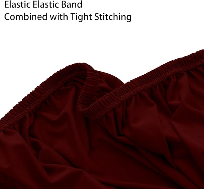Super Stretch 40x40x15 inch Square Ottoman Cover- Soft Form Fit Ottoman Cover