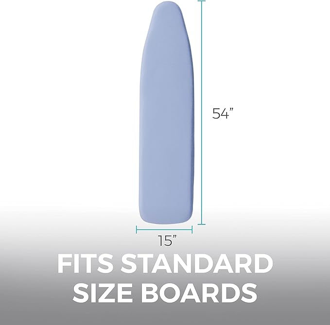 HOME GENIE Ironing Board Cover, Extra Thick Padding, Scorch Resistant Silicone