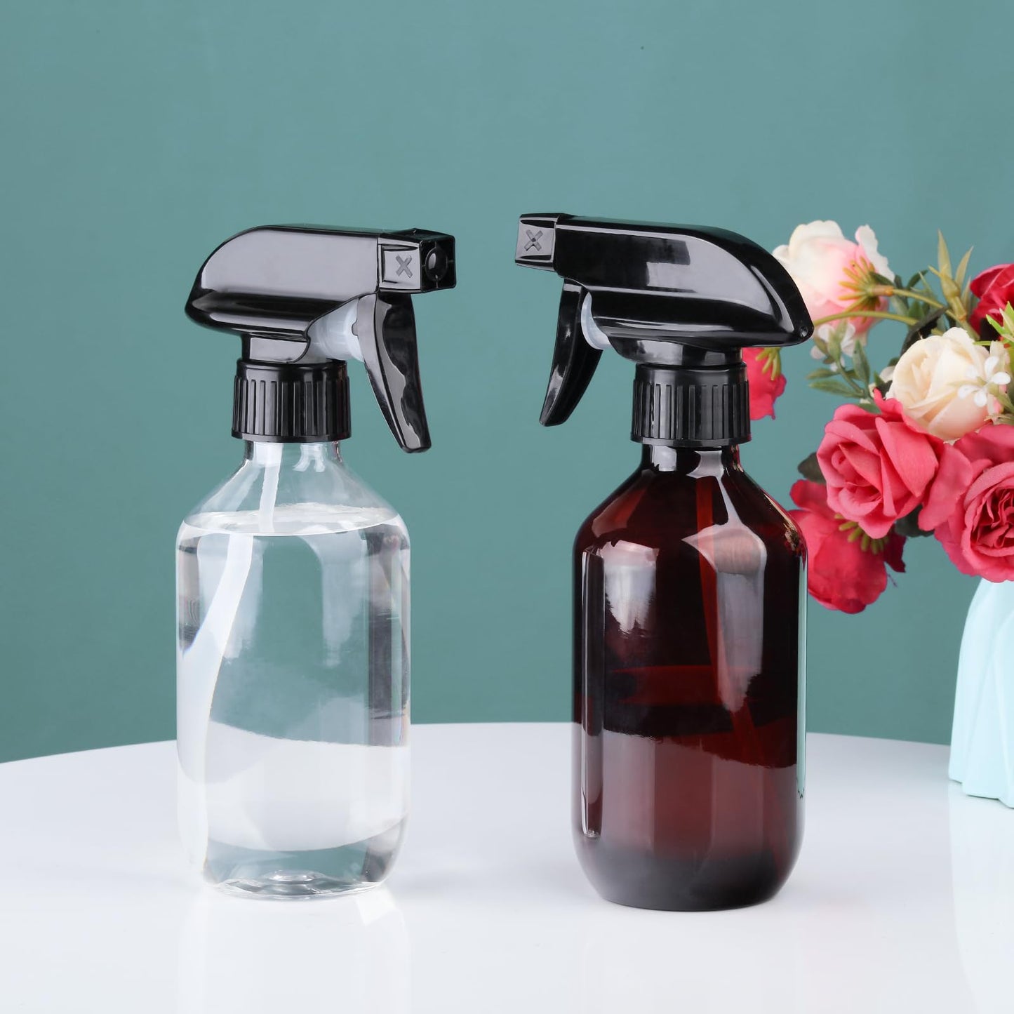 Spray Bottles 10oz/300ml Plastic Spray Bottle Empty Refillable Container with Adjustable Head Sprayer, Mist/Stream Water Bottle for Cleaning Products, Plants, Pet Training, Hairstyling