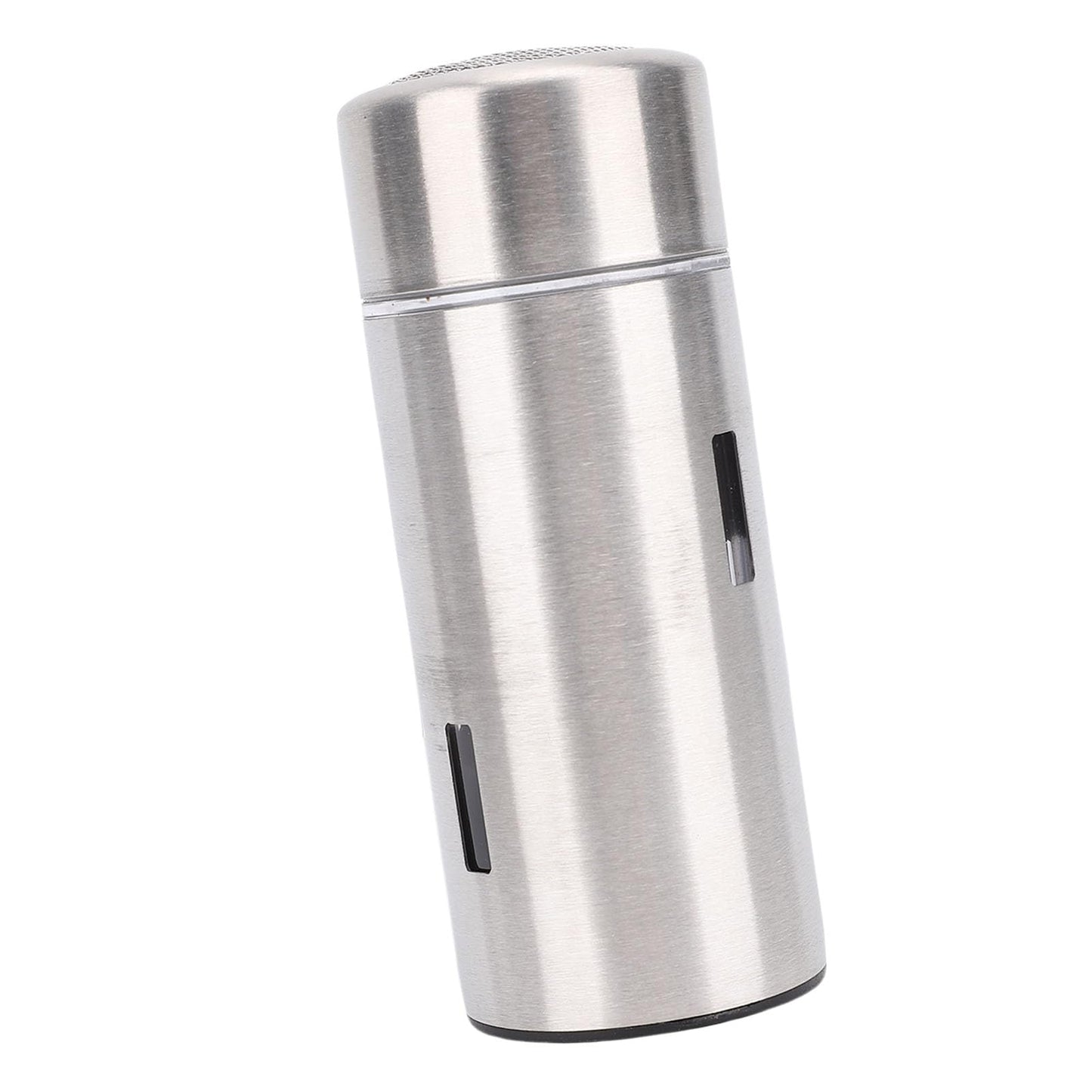Focket Salt Shaker, 304 Stainless Steel Rust Proof Multifunctional Condiment Shaker, Seasoning with Airtight Lid for Kitchen Cooking Grilling Picnic (Mesh Holes)