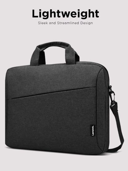 Lenovo Laptop Shoulder Bag T210, 15.6-Inch Laptop or Tablet, Sleek, Durable and Water-Repellent Fabric, Lightweight Toploader, Business Casual or School, GX40Q17229, Black