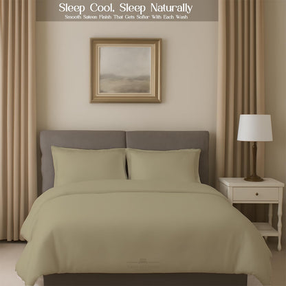 Sleeper Sofa Bed Sheet, 100% Cotton 400 Thread Count, 4 Piece Set, Deep Pocket Fitted Sheet, Soft Wrinkle Free & Breathable, Luxury Hotel Quality, Fits Up to 6 Inch Mattress (Full, Beige)