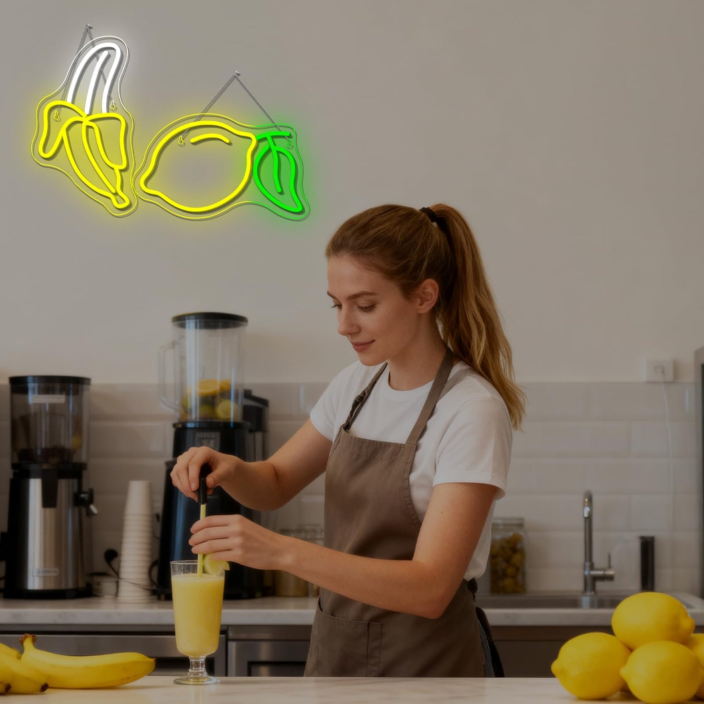 Cute Cat Neon Sign Drinking LED Neon Light USB Powered Wine Night Light for Club Home Bar Party Man Cave White Yellow Cat Sign Unique Gift to Wine Lovers
