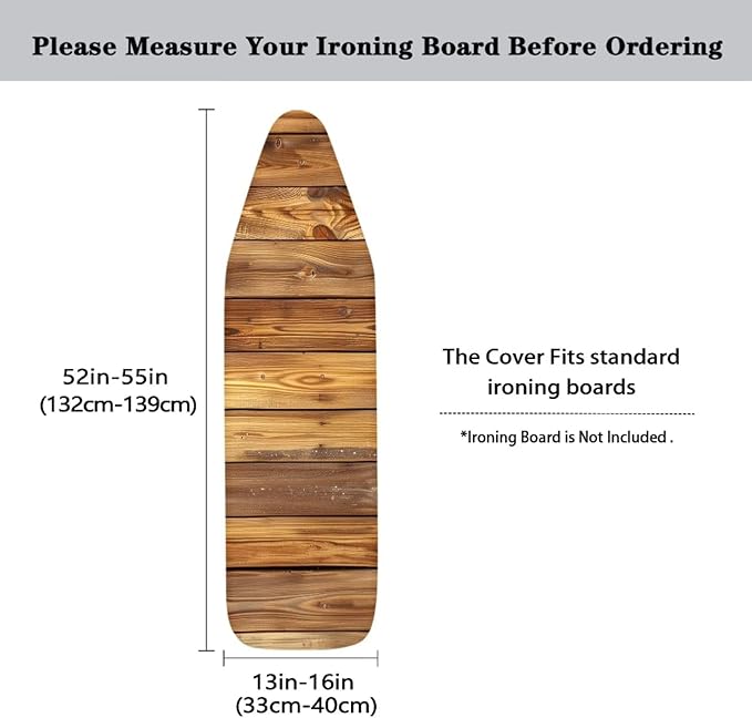 Ironing Board Cover, 3D Wood Print Ironing Board Pad Cover Protector Resists
