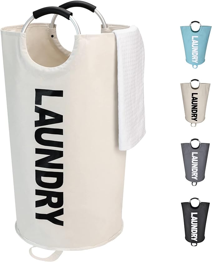 125L X-Large Laundry Basket, Freestanding Tall Clothes Hamper, Collapsible