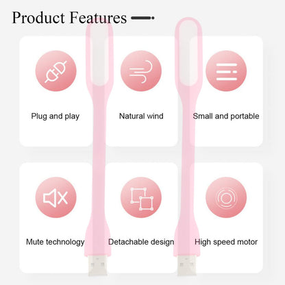 Mini Flexible Light, Portable USB Led Reading Night Lamp for PC Laptop Computer Notebook Power Bank - 2 Pack (Black)