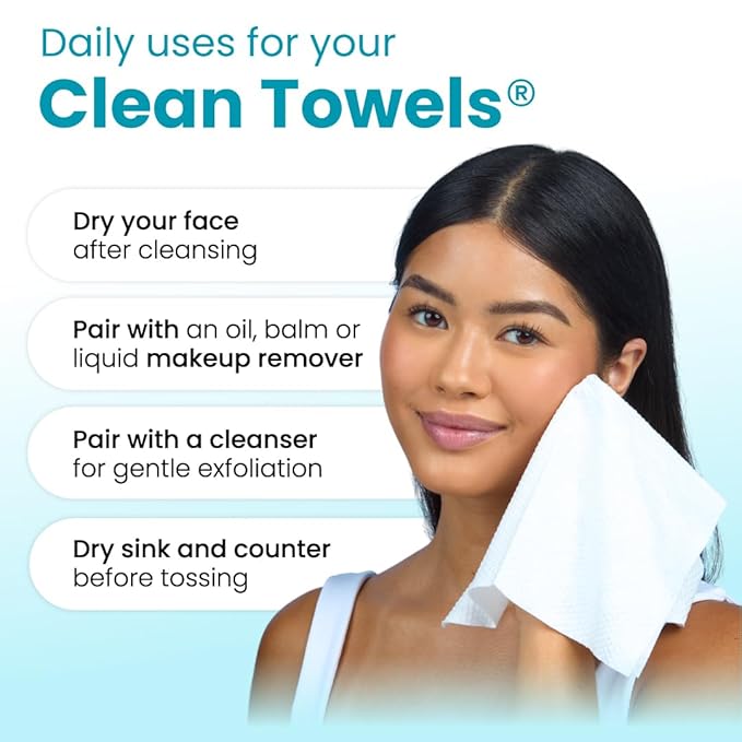 Clean Skin Club Blemish Control Clean Towels® XL, Travel Pack, Face Towels