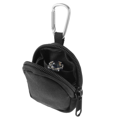 Nogeqi Ring Holder Keychain,Travel Ring Holder,Jewelry Holders for Sports Bag,Keychain Pouch with Metal Lock,Nylon Travel Jewelry Bag for Anti-Lost Keys,Coins(Black)