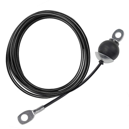 LFJ Replacement Gym Cable Fitness Pulley Cable Steel Wire Rope for Cable Machine Home Gym Weight Lift Pulley System (Fixed Length with Stopper, 138")