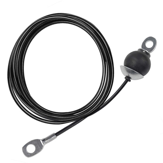 LFJ Replacement Gym Cable Fitness Pulley Cable Steel Wire Rope for Cable Machine Home Gym Weight Lift Pulley System (Fixed Length with Stopper, 118")