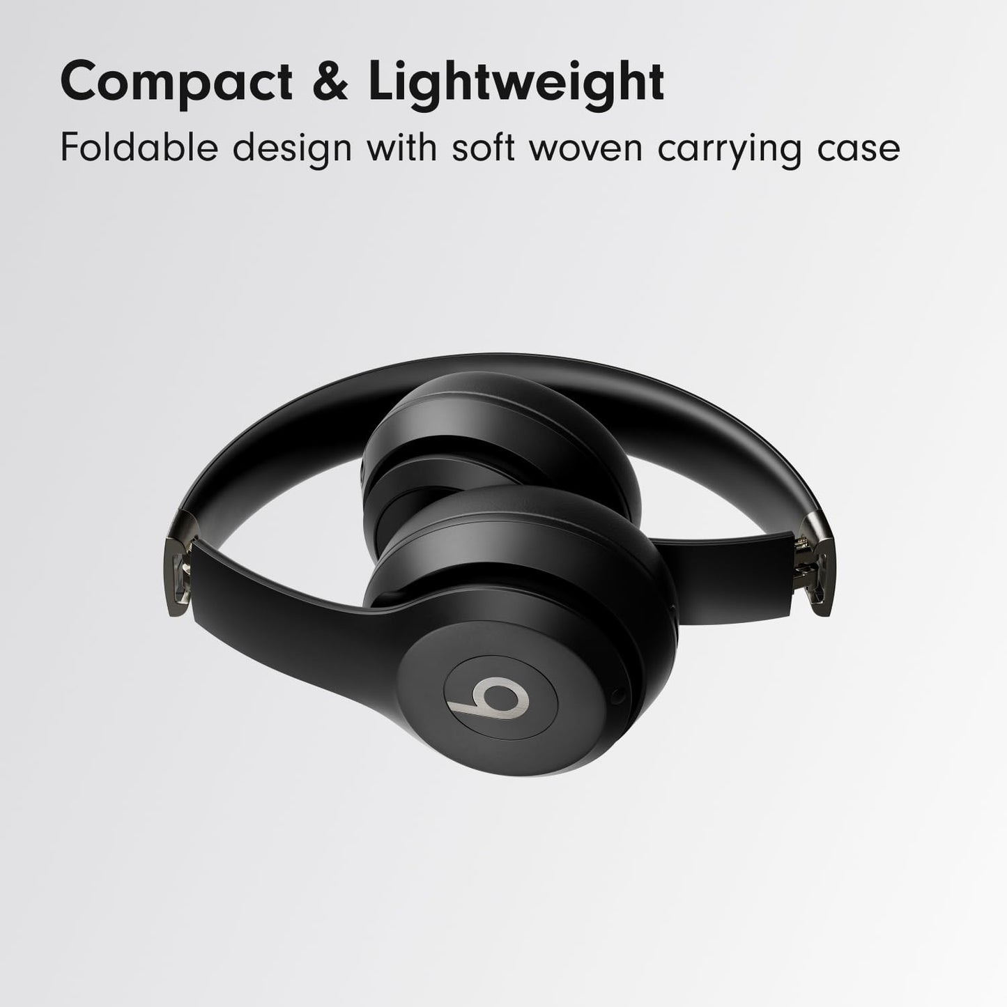 Beats Solo 4 - Wireless On-Ear Bluetooth Headphones, Up to 50-Hour Battery Life, Ultra-Lightweight Comfort, Powerful and Balanced Sound, Apple & Android Compatible - Matte Black