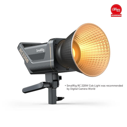 SmallRig RC 220B 220W Bi-Color LED Video Light 2700K-6500K 84500 Lux@3.3ft Continuous Lighting CRI 95+ TLCI 96+ w/Bowens Mount, Manual and App Control Remotely Professional Studio Spotlight