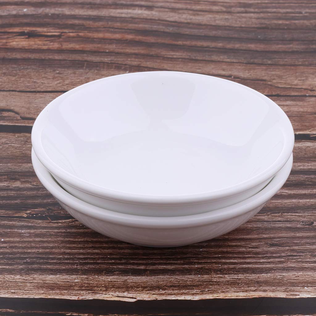 dailymall 2 Pcs 3.8 Inch Round Replacement Ceramic Dish For Electric Burner Warmer