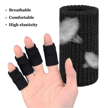 Finger Arthritis Sleeves (30Pcs), Elastic Thumb Splint Brace Support Protector Finger Compression Sleeve for Arthritis Joint Pain Relief, Breathable Fingers Tape for Triggger Fingers Sports Aid Support