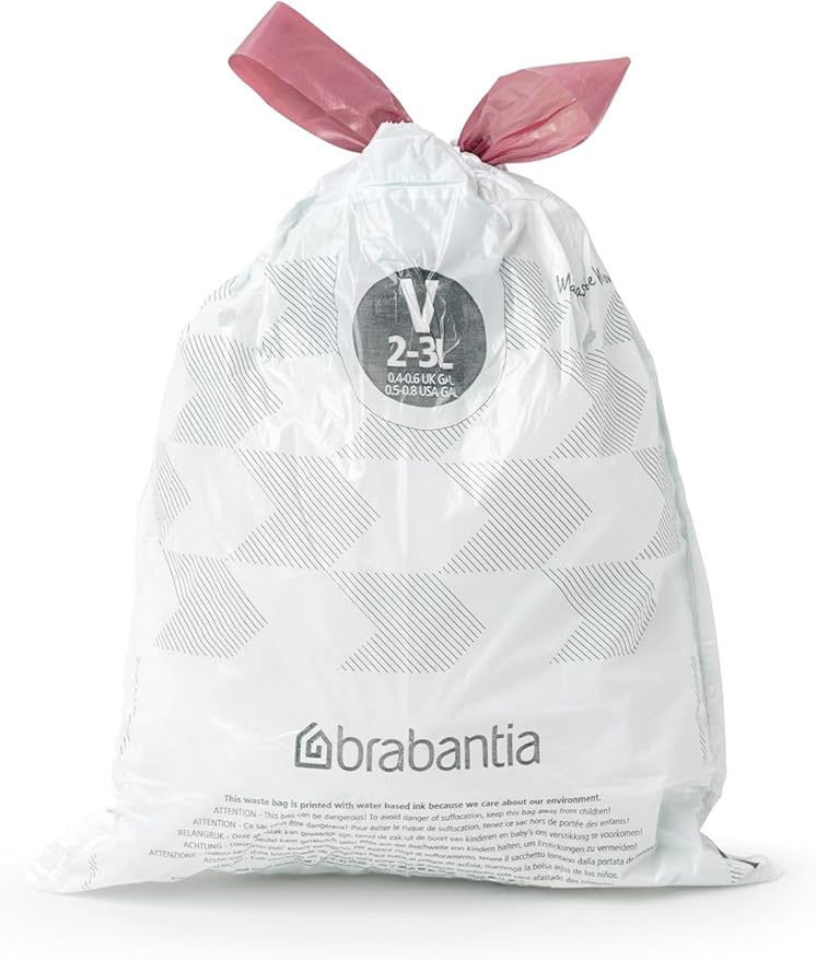 Brabantia PerfectFit Trash Bags Thick Plastic Trash Can Liners