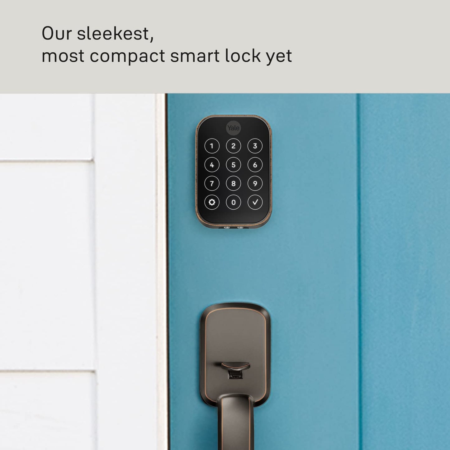 Yale Security Assure Lock 2 Deadbolt, Black Suede Keyed Smart Entry Door Lock with Wi-Fi Connected Keypad for Code Entry and Remote Access, YRD410-WF1-BSP