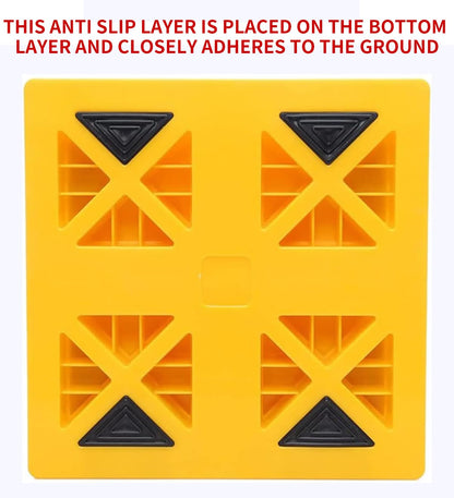 Homeon Wheels 10 Packs Rv/Camper Leveling Blocks, Chocks Anti-Slip Pads Design Include One Wheel Chock and Carrying Bag for Camper Travel Trailer