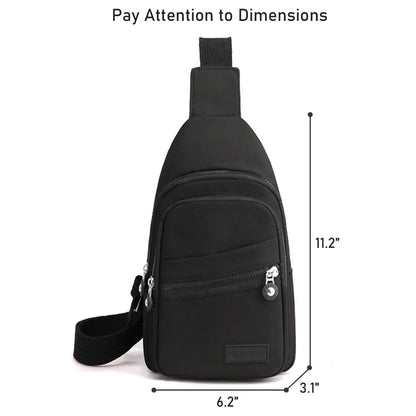 Cross Body Bag Sling Backpack Fanny Pack Small Crossbody Bags for Women Trendy - Black