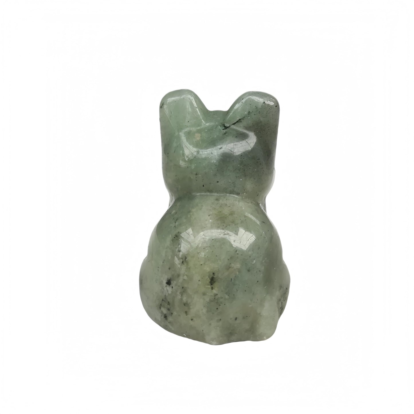 Bacatgem Natural Labradorite Big Faced Cat Crystals and Healing Stones Figures Collectibles,1.5 Inchs Hand Carved Gemstone Animal Sculpture Home Decor for Cat Lovers