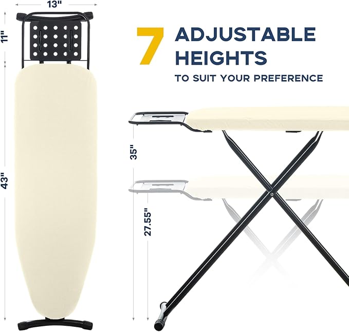 Ironing Board Full Size, RAINHOL Compact Iron Board