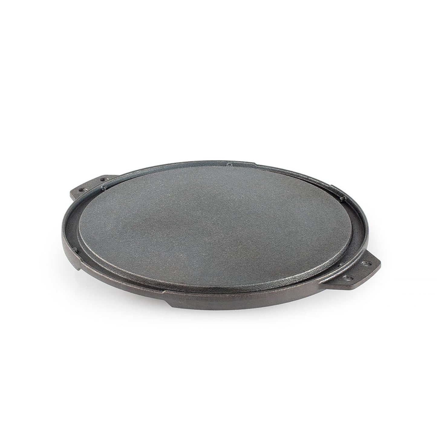 GSI Outdoors Guidecast Outdoor Cookset: 10" Deep Frypan with Dome Lid, Dual-Sided Cast Iron Griddle/Grill, Removable Handles