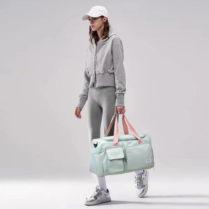 Small Gym Bag for Women, Travel Duffle Bag Carry On Weekender Bag with Shoe Compartment, 05#green, Gym Bag & Toiletry Bag, Gym Bag&toiletry Bag