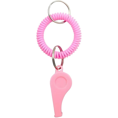 Gryshanyun Pink Sports Whistle with Adjustable Wrist Strap - High-Frequency Sound for Coaches, Referees and Team Sports, Durable Plastic Emergency Whistle for Soccer, Baseball and Outdoor Safety