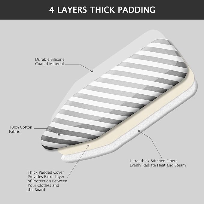 SheeChung Ironing Board Cover and Pad-15x54 Thick Ironing Board Covers