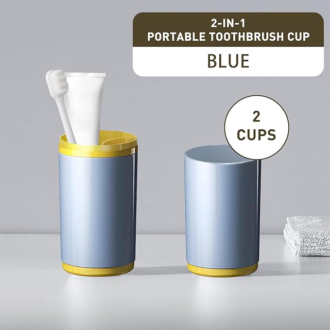 Toothbrush Cup with Cover – Leak-Proof Seal, Large Capacity