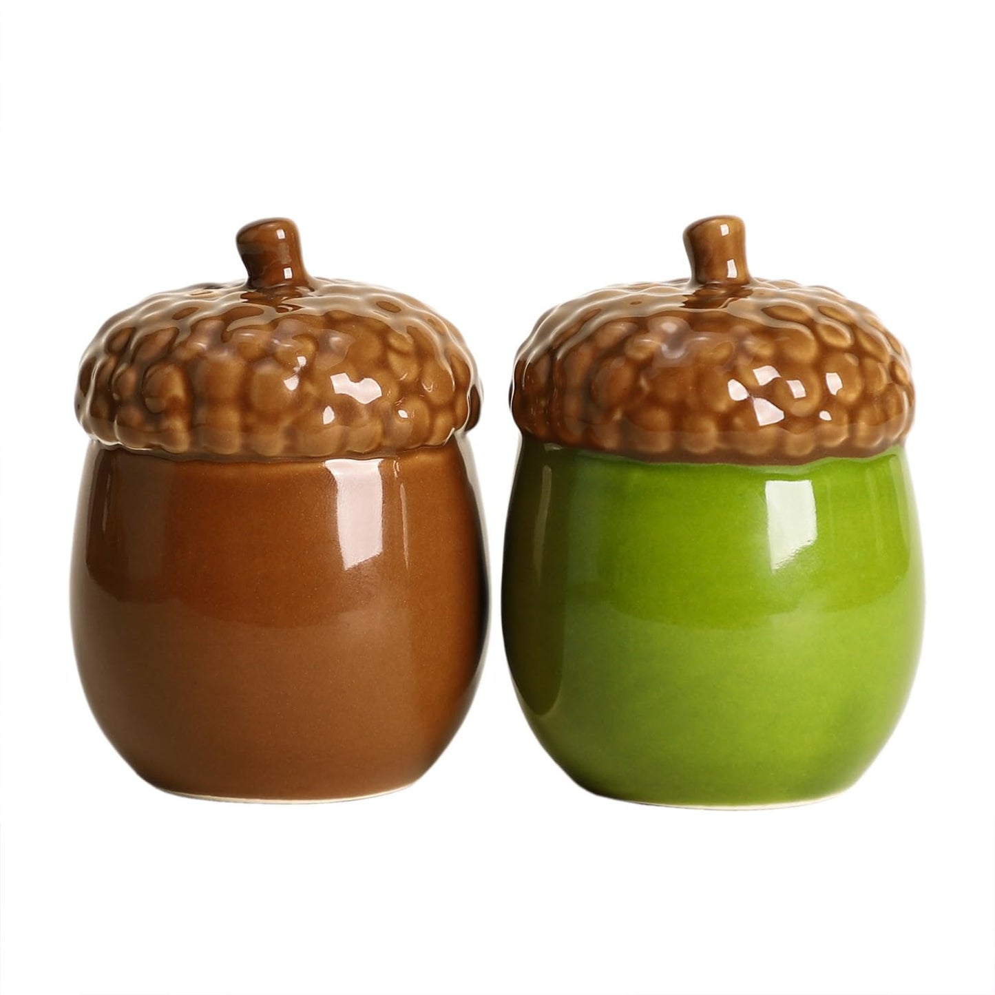 Gaolinci Acorn Salt and Pepper Shakers, Ceramic Salt and Pepper Shakers Set, Table Decoration