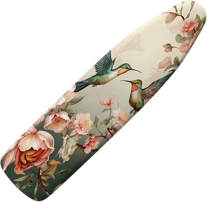 ZDCUSTOM Hummingbird Flower Ironing Board Cover Tabletop Ironing Board Cover