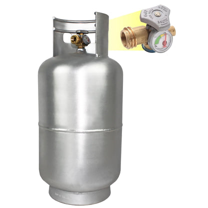 Flame King 30LB Aluminum Propane Tank with Gauge & OPD Valve, Corrosion-Resistant and Rust-Free, Lightweight, Great for Marine Applications, Grills and BBQs, Camping, Fishing, & Outdoor Activities