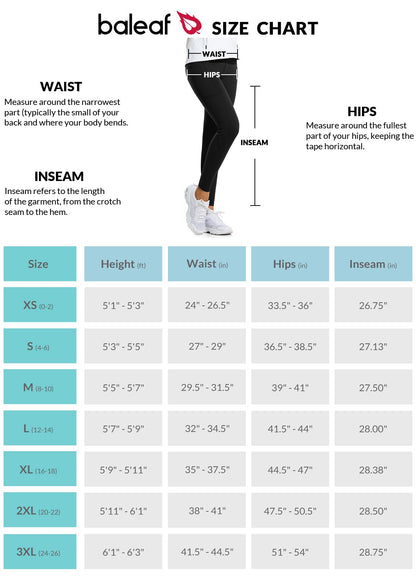 baleaf Women's Fleece Lined Leggings Thermal Water Resistant Legging High Waisted Winter Running Hiking Sports Trousers with Pockets Black M